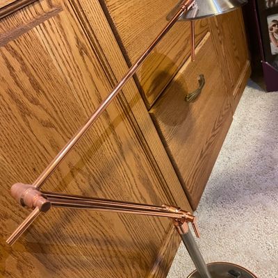 Sale Photo Thumbnail #480: Copper desk lamp works