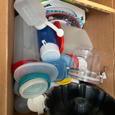 Sale Photo Thumbnail #99: Storage containers, cookie cutters & more