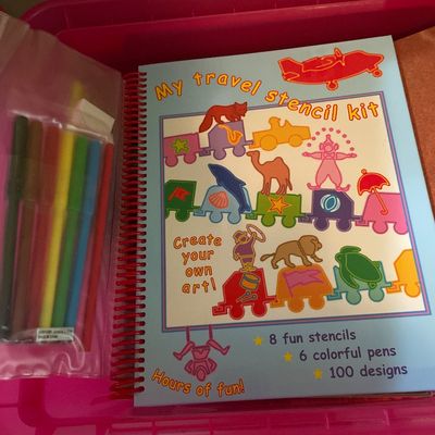 Sale Photo Thumbnail #179: Smaller pink tote with books