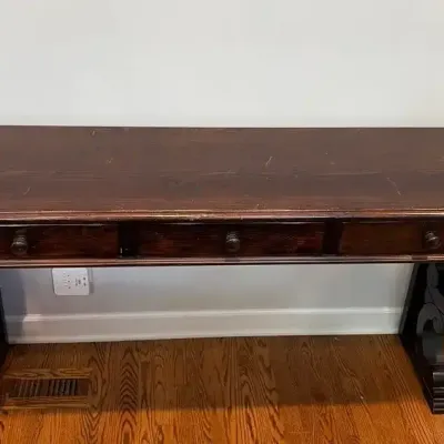 Sale Photo Thumbnail #14: Wood Console Table W/3 Drawers 
