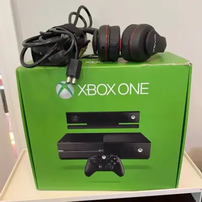 Sale Photo Thumbnail #4: Microsoft XBOX ONE, Power Supply, WARP Headphones 