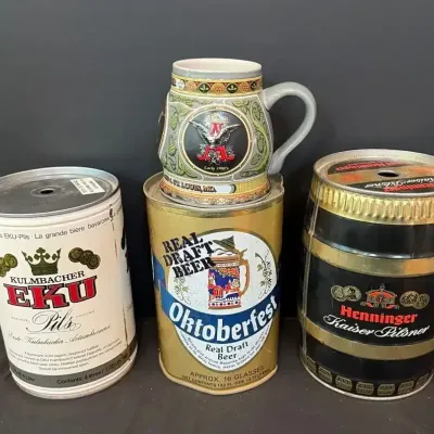 Sale Photo Thumbnail #37: Gallon Beer Can Collection & Anheuser-Busch Stein
