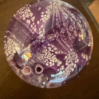Handblown glass paperweight