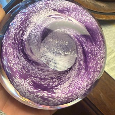 Handblown glass paperweight