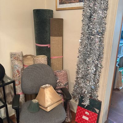 Sale Photo Thumbnail #62: Rugs + lampshades.