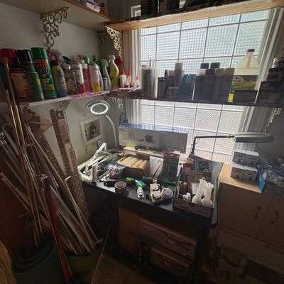 Sale Photo Thumbnail #129: Chemicals and garage notions.