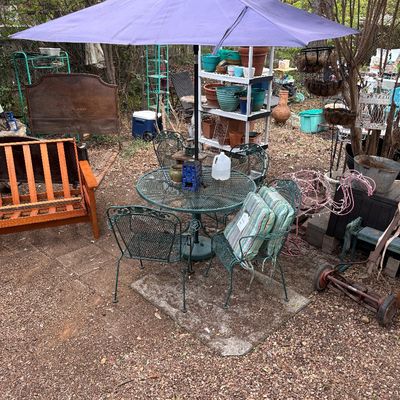 Sale Photo Thumbnail #113: Vintage table + chairs. + futon frame.