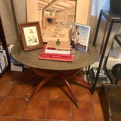 Sale Photo Thumbnail #60: Mid Century brass tray table.