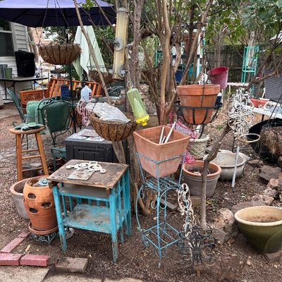 Sale Photo Thumbnail #117: Planters and plant stands.