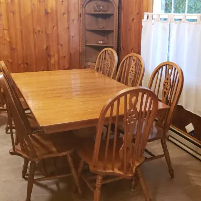 Dining table and chairs