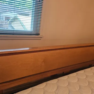 King size bed and headboard