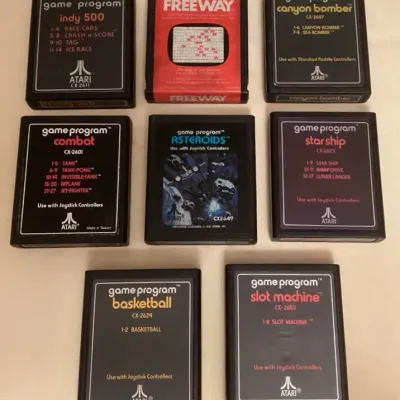 CCM061 Eight Vintage Atari Game Cartridges 