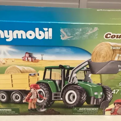 CCM044 Playmobil Country Tractor With Trailer #9317 New
