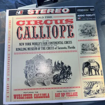 Sale Photo Thumbnail #19: Vintage Audio Fidelity stereodisc vinyl LP, 'Old Time Circus Calliope', featuring music recorded at the New York World's Fair Continental Circus.