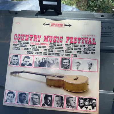 Sale Photo Thumbnail #26: Vintage Columbia Records 'Country Music Festival' stereo LP compilation album featuring Johnny Cash, Flatt & Scruggs, and other classic artists.