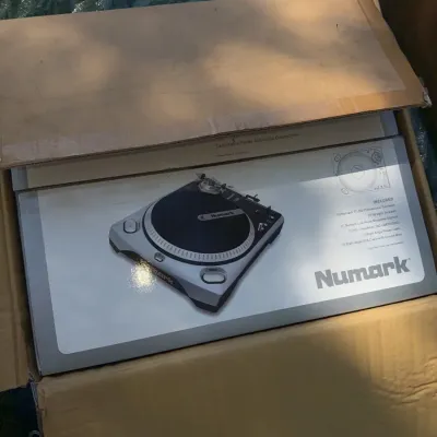 Sale Photo Thumbnail #49: Numark TT-200 direct-drive professional turntable, boxed in original retail packaging inside a cardboard shipping box.