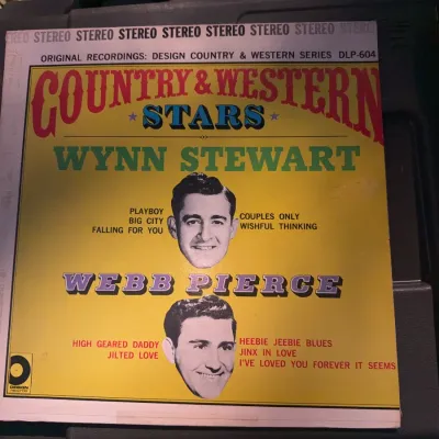 Sale Photo Thumbnail #27: Vintage Country & Western Stars vinyl LP album featuring Wynn Stewart and Webb Pierce on Design Records (DLP-604).