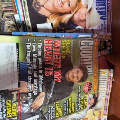 Sale Photo Thumbnail #131: Stack of Country Weekly magazines featuring various country music stars, dating from the late 2000s to early 2010s.