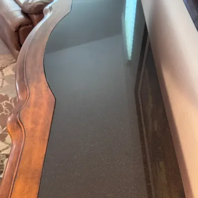 Curved Front, Stone Top TV Stand/Console Cabinet