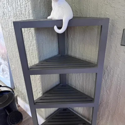 Grey Corner Cabinet
