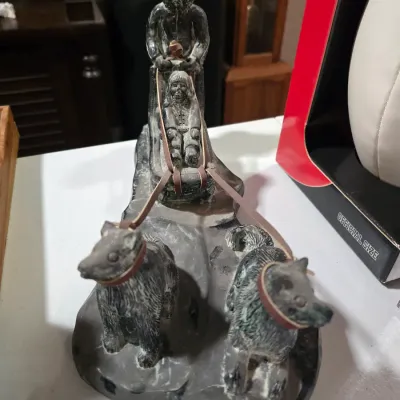 Sale Photo Thumbnail #30: Sled Dog Sculpture 