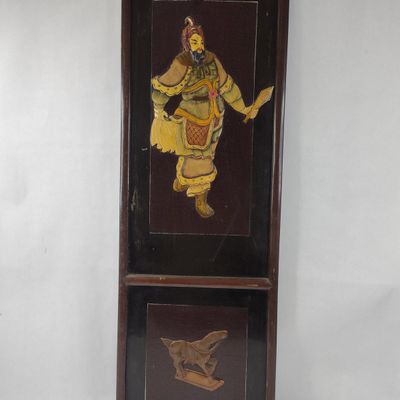 Sale Photo Thumbnail #34: Chinese Black Lacquer Wood Wall Panel