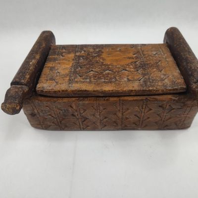 Sale Photo Thumbnail #378: Vernacular Carved Wood Spice Box