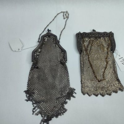Sale Photo Thumbnail #402: Two Whiting and Davis Metal Mesh Purses