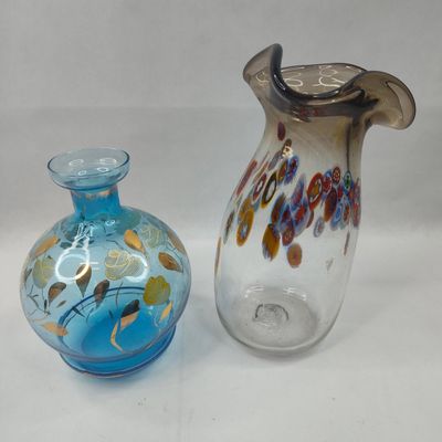 Sale Photo Thumbnail #221: 2 Hand-Blown Glass Items w/ Millefiori