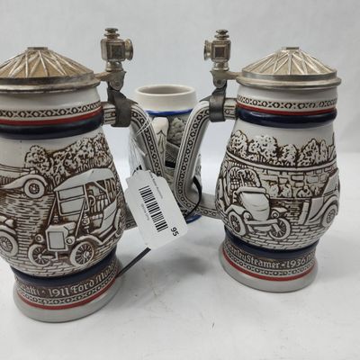 Sale Photo Thumbnail #95: Set 3 Ceramarte Ceramic Steins for Avon