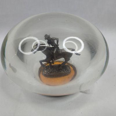 Sale Photo Thumbnail #520: Pony Express Glass Paperweight Figurine