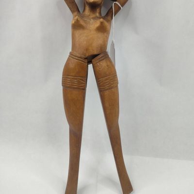 Sale Photo Thumbnail #285: Carved Wood Figural Female Nutcracker