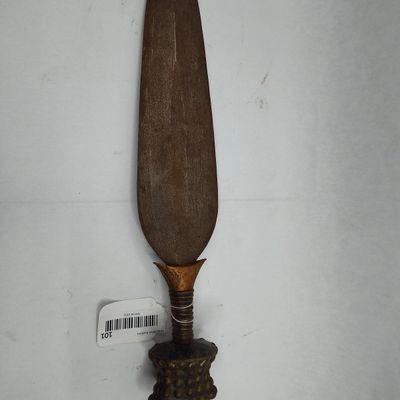 Sale Photo Thumbnail #101: African Leaf-Shaped Sword w/ Stud Hilt