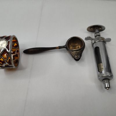 Sale Photo Thumbnail #312: Vaco Syringe, Silver Spoon & Watch Lot