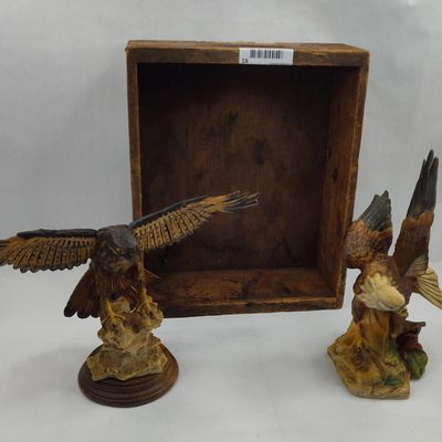 Sale Photo Thumbnail #61: Pair Eagle Figures & Remington