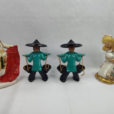 Sale Photo Thumbnail #482: Goebel & Glazed Ceramic Figurine Set