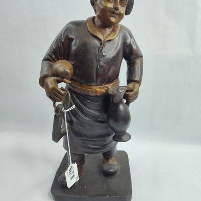 Sale Photo Thumbnail #79: Cast Metal Figure of a Wine Steward