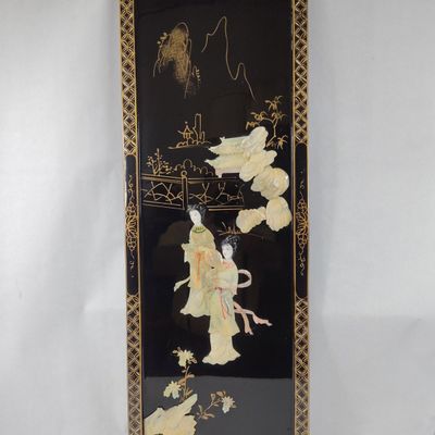 Sale Photo Thumbnail #35: Chinese Lacquer Panel w/ MoP &