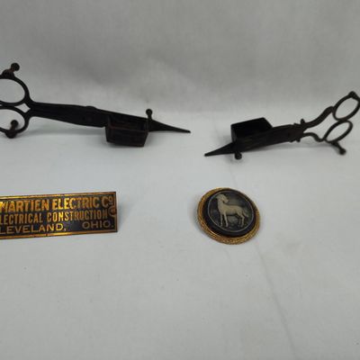 Sale Photo Thumbnail #435: Iron Snuffers & Martien Nameplate