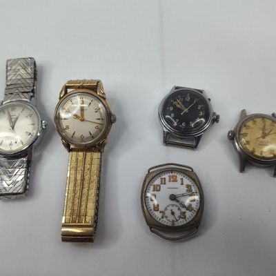 Sale Photo Thumbnail #182: Set 5 Watches: Waltham & Bulova