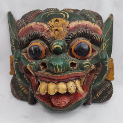 Sale Photo Thumbnail #66: Indonesian Painted Wood Barong Mask