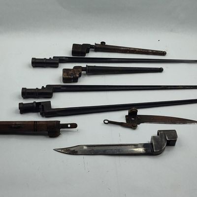 Sale Photo Thumbnail #52: Assorted Military Bayonets & Barrel