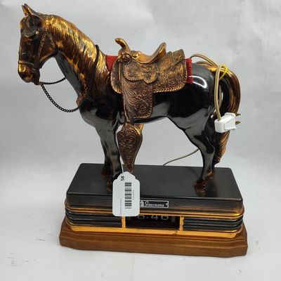 Sale Photo Thumbnail #58: Abbotwares Art Deco Horse Mantel Clock