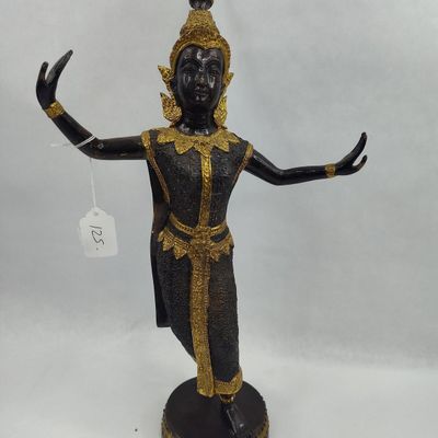 Sale Photo Thumbnail #357: Thai Gilt Patinated Bronze Dancer Fig