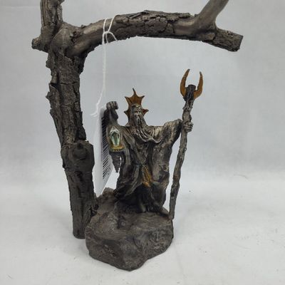 Sale Photo Thumbnail #364: Cast Metal Wizard Figurine w/ Crystal