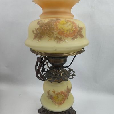 Sale Photo Thumbnail #320: Frosted Satin Glass Hurricane Lamp