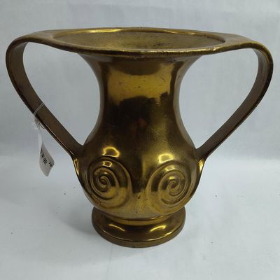 Sale Photo Thumbnail #78: Brass Vase w/ Spiral Relief Decoration