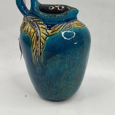 Sale Photo Thumbnail #385: Spanish Glazed Ceramic Pitcher