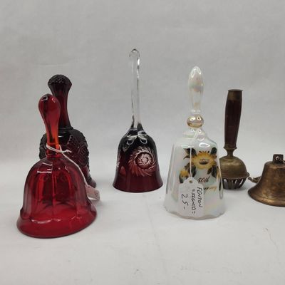 Sale Photo Thumbnail #287: Fenton & Viking Glass & Metal Bells