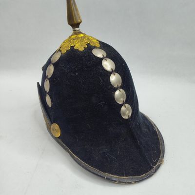 Sale Photo Thumbnail #141: Black Felt Spiked Fraternal Helmet